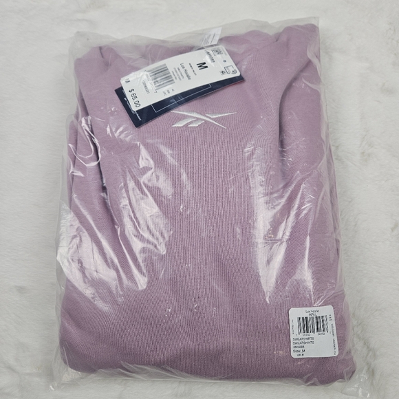 Reebok Oversized Hooded Lux Pink Hoodie Sweatshirt Women's Size Medium - Picture 5 of 6